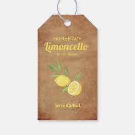 Rustic Homemade Limoncello Lemon Liqueur Cadeaulabel