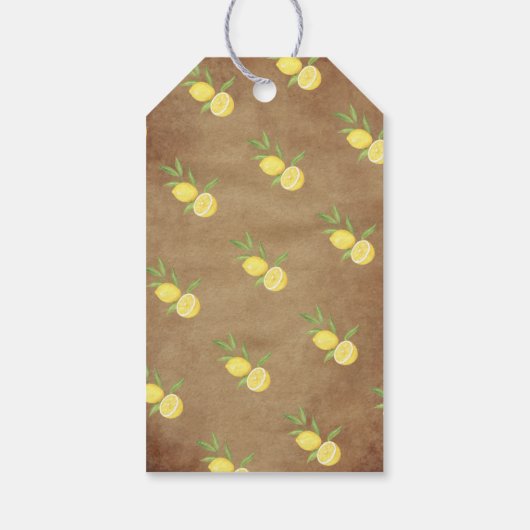 Rustic Homemade Limoncello Lemon Liqueur Cadeaulabel (Achterkant)