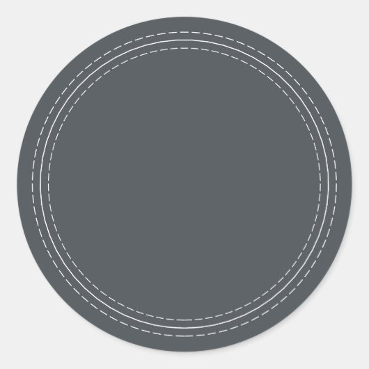 Rustic Homemade Simple Off-Black Write On Ronde Sticker (Voorkant)