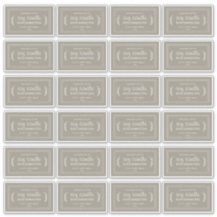 Rustic Homemade Soy Candle Labels 24x grijs