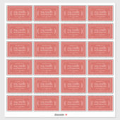 Rustic Homemade Soy Candle Labels 24x Warm Red (Vel)