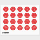 Rustic Homemade Strawberry Jam Red Ronde Sticker (Vel)