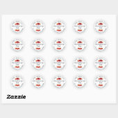 Rustic Homemade Strawberry Jam Ronde Sticker (Vel)