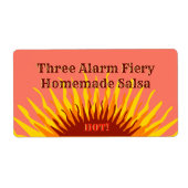 Rustic Homemade Three Alarm Hot Salsa Jar Label (Voorkant)