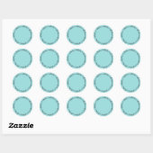 Rustic Homemade Turquoise Blue schrijft aan Ronde Sticker (Vel)