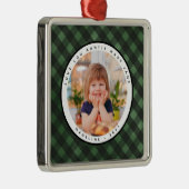 Rustic Homespun Country Photo tante Metal Ornament (Rechts)