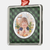 Rustic Homespun Country Photo tante Metal Ornament (Links)