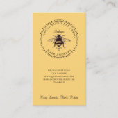 Rustic Honey Bee Beekeeper Apiary Business Card Visitekaartje (Voorkant)
