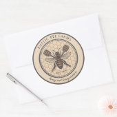 Rustic Honey Bee Beekeeper Apiary Product Ronde Sticker (Envelop)