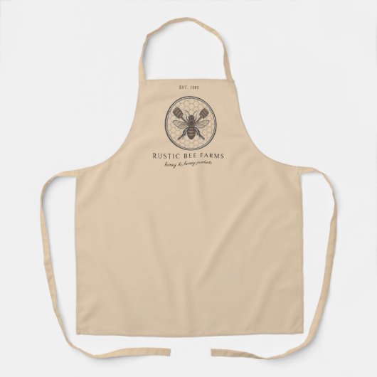 Rustic Honey Bee Beekeeper Apiary Schort (Voorkant)