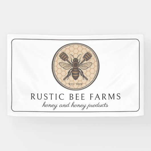 Rustic Honey Bee Beekeeper Apiary Spandoek (Horizontaal)
