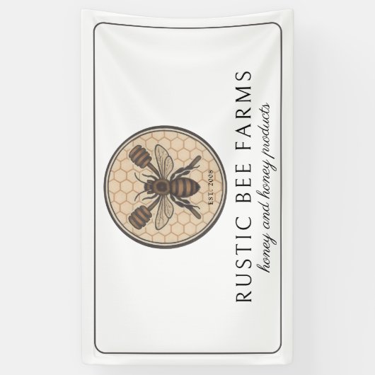 Rustic Honey Bee Beekeeper Apiary Spandoek (Verticaal)