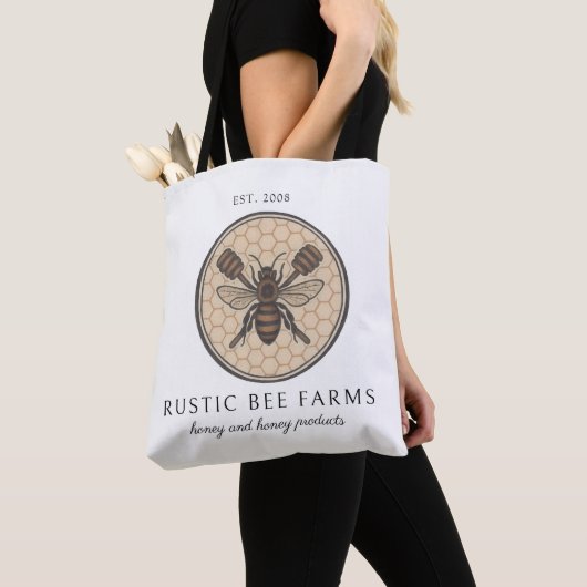 Rustic Honey Bee Beekeeper Apiary Tote Bag (Dichtbij)