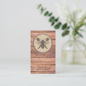 Rustic Honey Bee Beekeeper Apiary Visitekaartje (Staand voorkant)