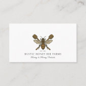 Rustic Honey Bee Beekeeper Apiary Visitekaartje (Voorkant)