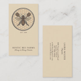 Rustic Honey Bee Beekeeper Apiary Visitekaartje