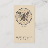 Rustic Honey Bee Beekeeper Apiary Visitekaartje (Voorkant)