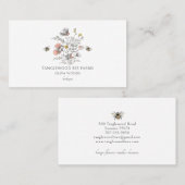 Rustic Honey Bee Florals Apiary Beekeeper Honey Visitekaartje (Voorkant / Achterkant)