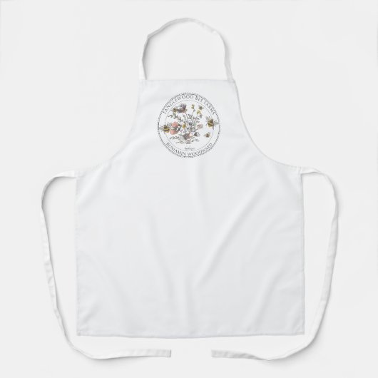 Rustic Honey Bee Florals Apiary Beekeeper  Schort (Voorkant)