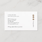 Rustic Honey Bee Logo Skincare Products Visitekaartje (Achterkant)