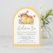 Rustic Honey Jar Sweet als Bee Arch Baby shower Kaart (Staand voorkant)