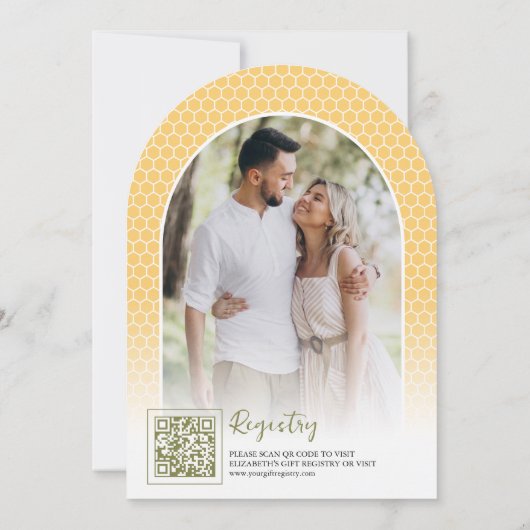 Rustic Honey Jars Bride naar Bee Arch Vrijgezellen Kaart (Achterkant)