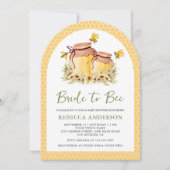 Rustic Honey Jars Bride naar Bee Arch Vrijgezellen Kaart (Voorkant)