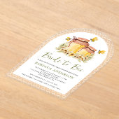 Rustic Honey Jars Bride to Bee Arch Bridal Shower Acryl Uitnodigingen (Laagn)