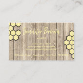 Rustic Honeycomb Pure Raw Apiary Visitekaartje (Achterkant)