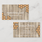 Rustic Honeycomb Pure Raw Honey Apiary Visitekaartje (Voorkant / Achterkant)