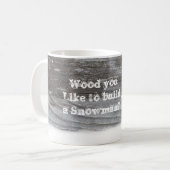 Rustic "Hood dat je graag een sneeuwman maakt?" mo Koffiemok (Voorkant links)