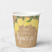 Rustic Hoofdsqueeze Citroenen Bruidsfeest Papieren Bekers (Achterkant)