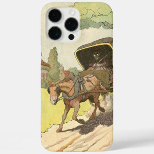 Rustic Horse and Buggy Illustrated iPhone 16 Pro Max Hoesje