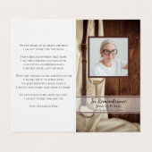 Rustic Horse Bit en Satin begrafenisgebed Visitekaartje (Buitenkant ongevouwen)