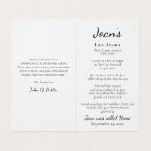 Rustic Horse Bit en Satin begrafenisgebed Visitekaartje (Binnenkant ongevouwen)