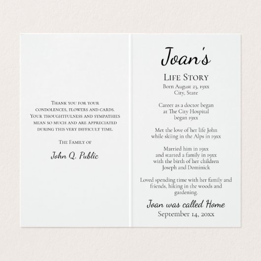 Rustic Horse Bit en Satin begrafenisgebed Visitekaartje (Binnenkant ongevouwen)