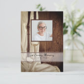 Rustic Horse Bit Satijn Begrafenis Memorial Sympat Bedankkaart (Staand voorkant)