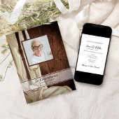 Rustic Horse Bit Satijn Westerne Dood Jubileum Kaart