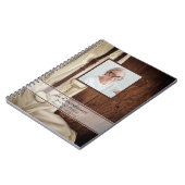 Rustic Horse Bit Satin Funeral Memorial Gastboek Notitieboek (Linkerzijde)