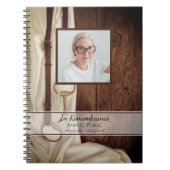Rustic Horse Bit Satin Funeral Memorial Gastboek Notitieboek (Voorkant)