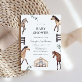 Rustic Horse Boerderij Baby shower Invitation Kaart
