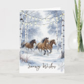 Rustic Horse Christmas Card Feestdagen Kaart (Voorkant)