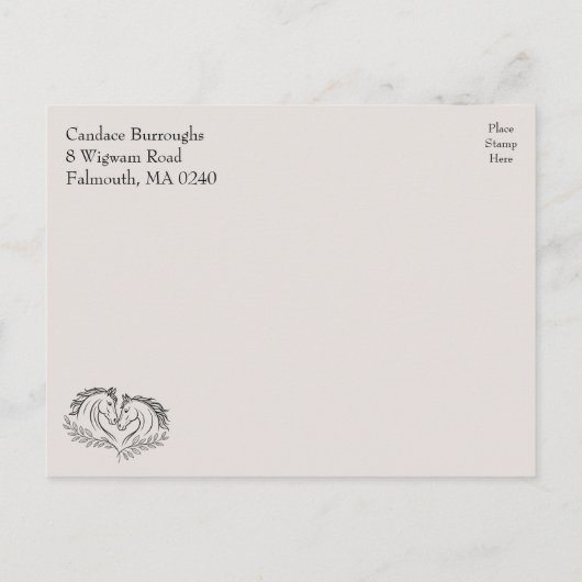 Rustic Horse Country Western Elegant Vrijgezellenf Uitnodiging Briefkaart (Achterkant)