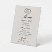 Rustic Horse Country Western Elegant Wedding Menu Reclamebord Met Voetstuk (Voorkant)