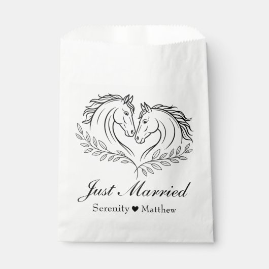 Rustic Horse Country Western net getrouwd bruiloft Bedankzakje (Voorkant)