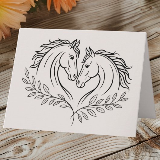 Rustic Horse Country Westerne bruiloft liefde Kaart