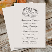 Rustic Horse Country Westerne bruiloft repetitie Kaart