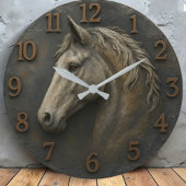 Rustic horse farmhouse decor equestrian country  grote klok