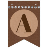 Rustic Horse Faux Leather gepersonaliseerde verjaa Vlaggetjes (Derde vlag)