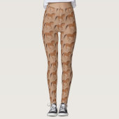 Rustic Horse Faux Leather Horse Lover Pattern Leggings (Voorkant)